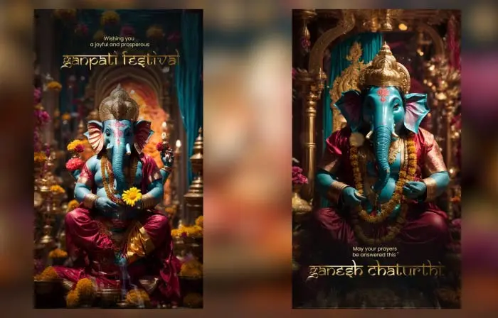 Ganesh Chaturthi Invitation 3D Instagram Story